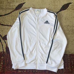 White Adidas womens Track Jacket hoodie size 14-16